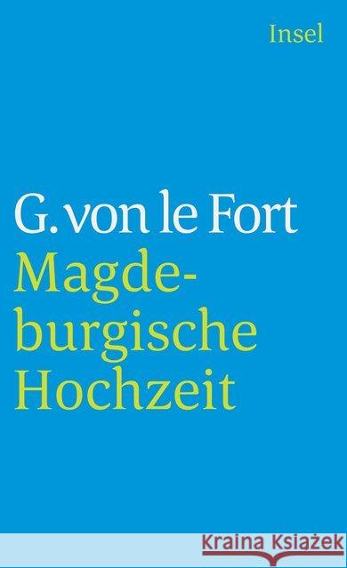 Magdeburgische Hochzeit von Fort 9783458330844 Insel Verlag Anton Kippenberg - książka