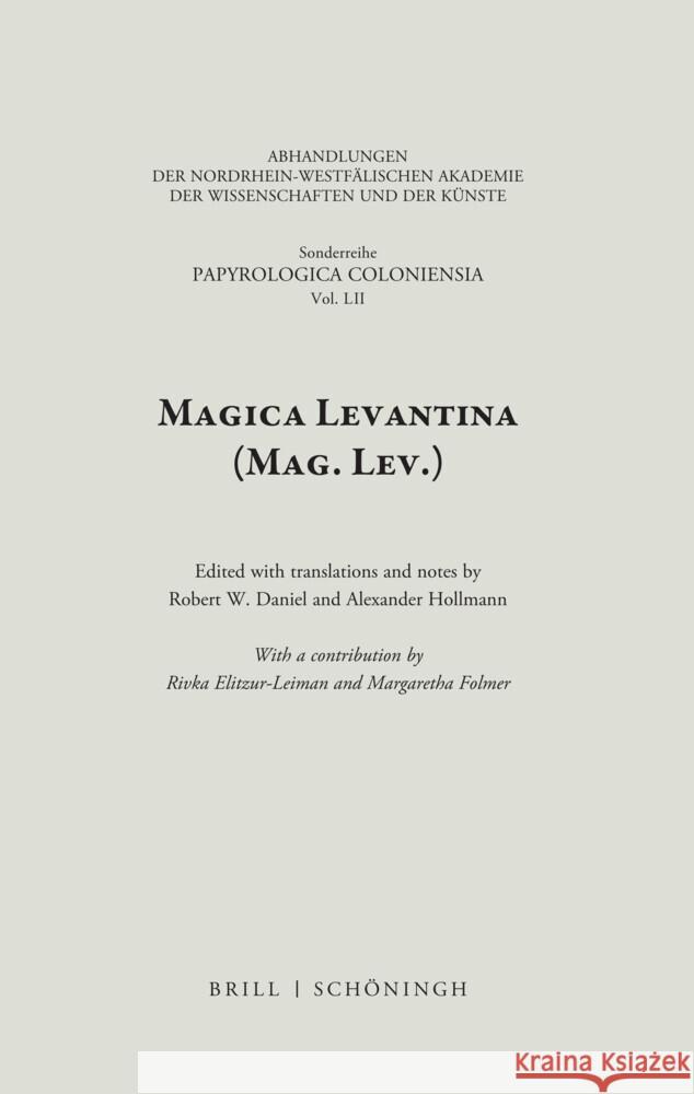 Magica Levantina (Mag. Lev.) Alexander Hollmann, Robert W. Daniel 9783506797773 Brill (JL) - książka