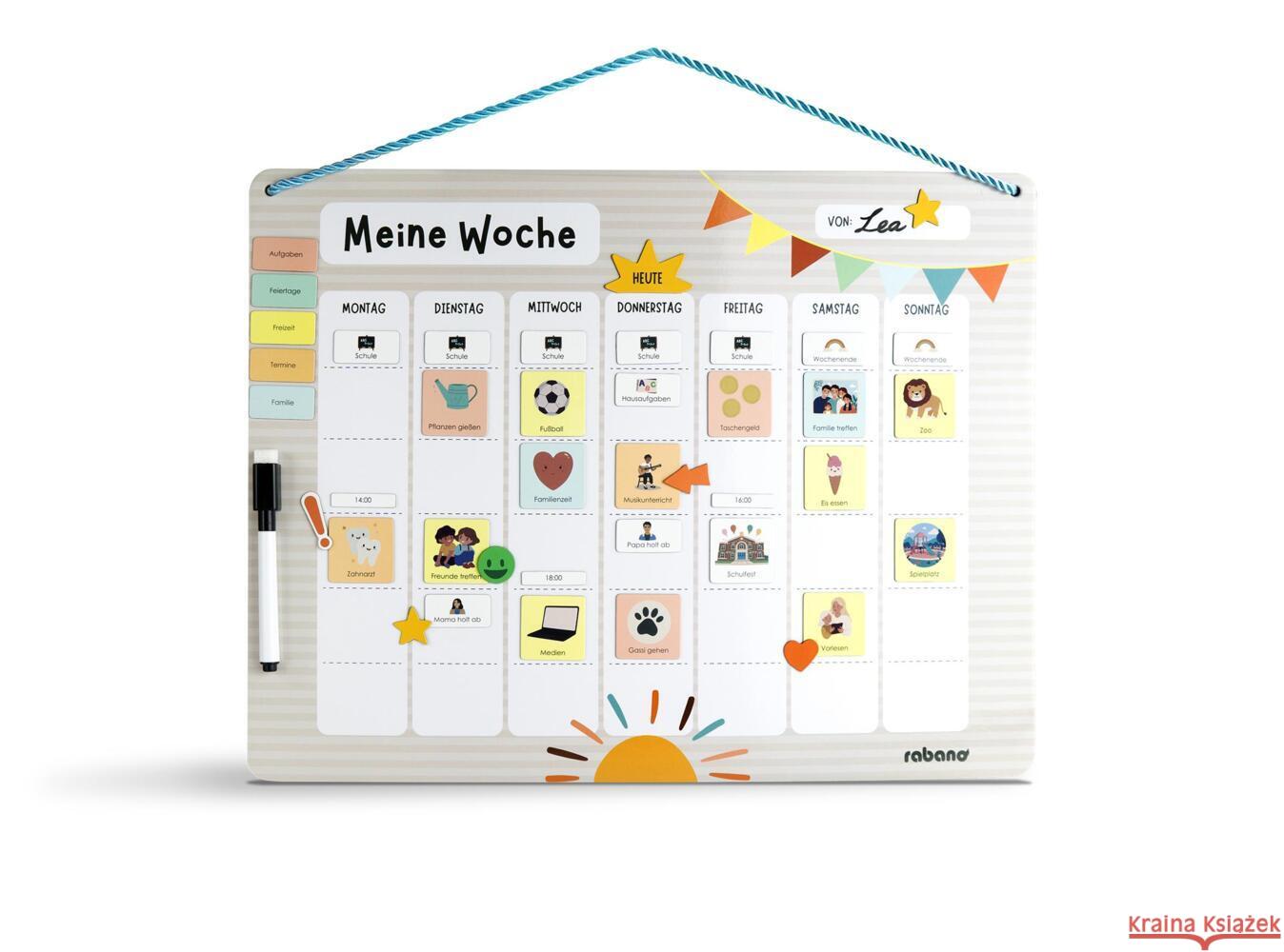 Magnetischer Wochenplaner Erben, Saskia 4262454581580 Papaya Art - książka