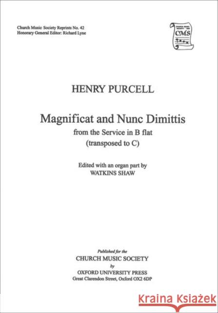 Magnificat and Nunc Dimittis from B flat service  9780193953048 Oxford University Press - książka
