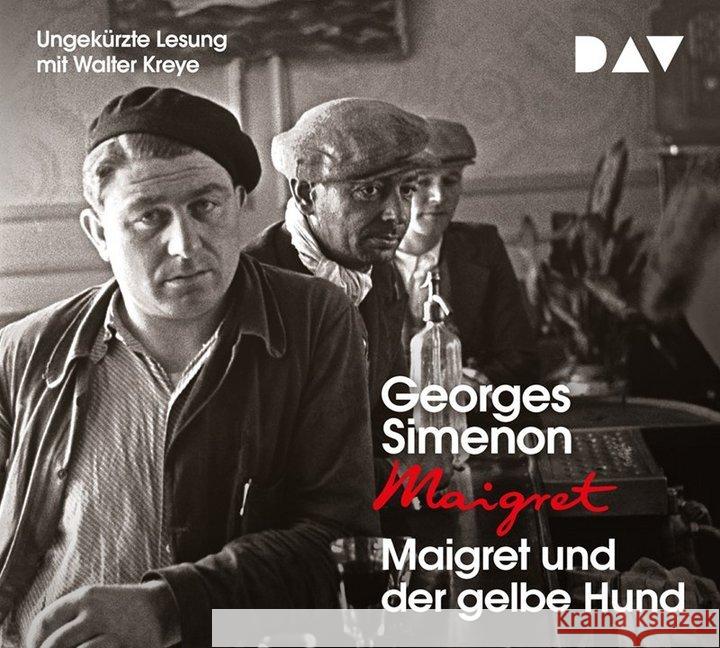 Maigret und der gelbe Hund, 4 Audio-CDs : Ungekürzte Lesung mit Walter Kreye (4 CDs), Lesung. CD Standard Audio Format Simenon, Georges 9783742412225 Der Audio Verlag, DAV - książka