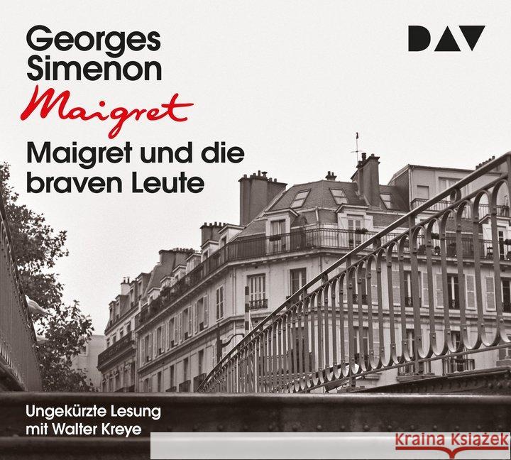 Maigret und die braven Leute, 4 Audio-CD : 58. Fall. Ungekürzte Lesung mit Walter Kreye (4 CDs), Lesung. CD Standard Audio Format Simenon, Georges 9783742414120 Der Audio Verlag, DAV - książka