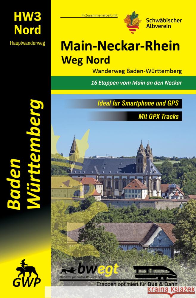Main-Neckar-Rhein-Weg Nord HW3 | Wanderweg Baden-Württemberg GWP Verlag 9783948860035 GWP Verlag Iggingen - książka