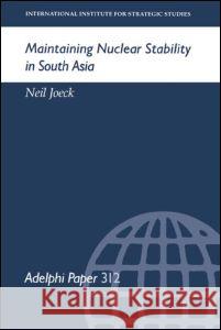 Maintaining Nuclear Stability in South Asia    9780198294061 Taylor & Francis - książka