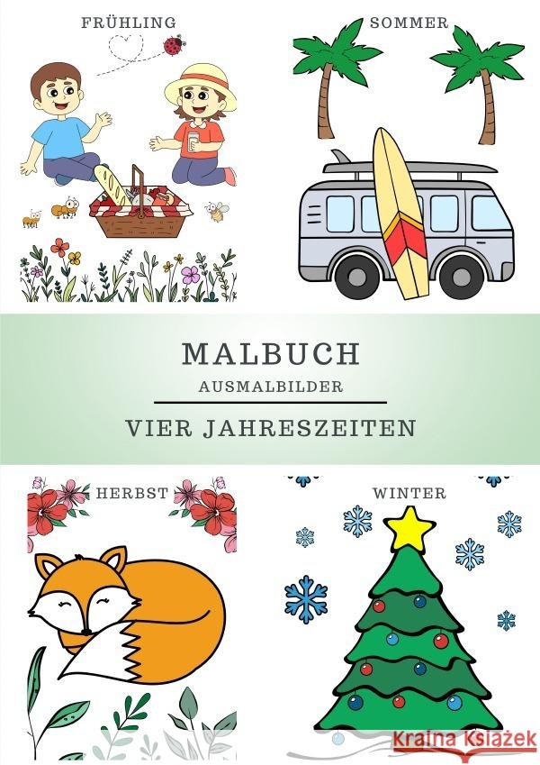 Malbuch Ausmalbilder - Vier Jahreszeiten Sim, Dagmar 9783757536183 epubli - książka