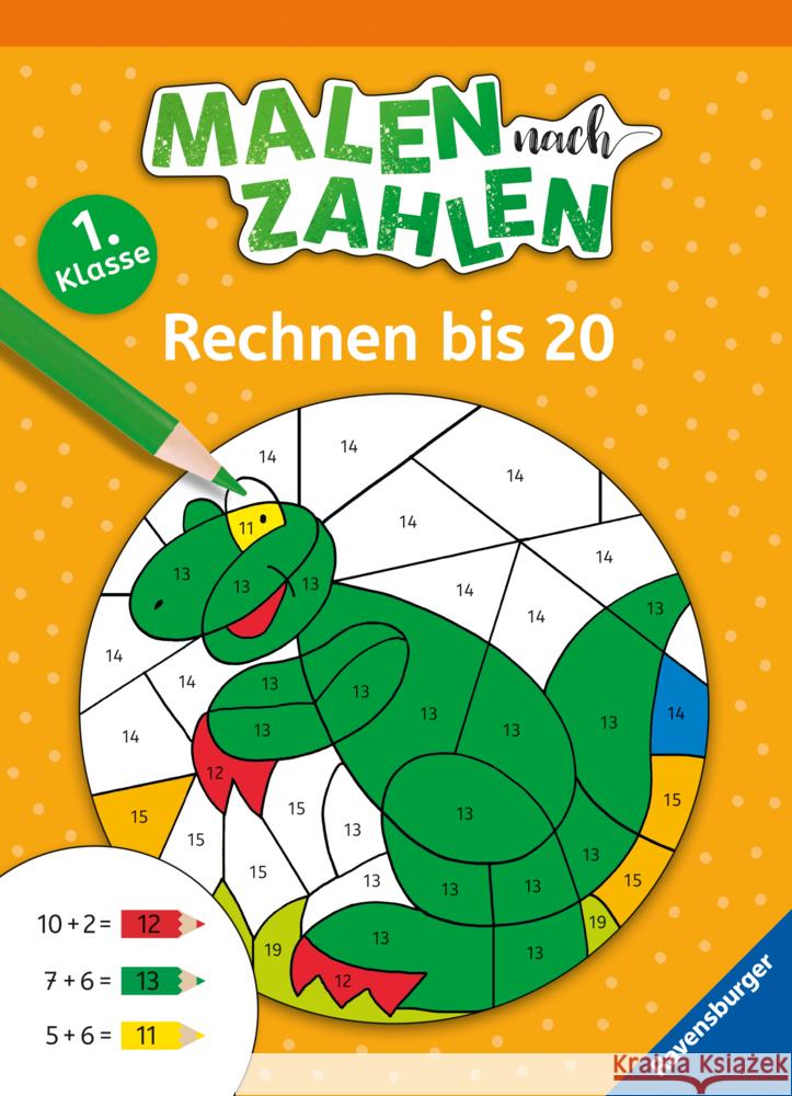 Malen nach Zahlen, 1. Kl.: Rechnen bis 20 Richter, Martine 9783473416202 Ravensburger Verlag - książka