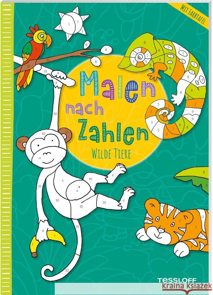 Malen nach Zahlen. Wilde Tiere  9783788645564 Tessloff Verlag Ragnar Tessloff GmbH & Co. KG - książka