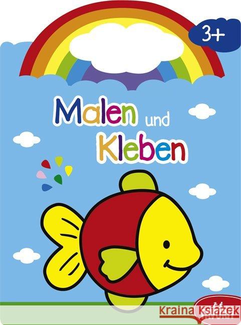 Malen und Kleben - Fisch  9783849440183 Neuer Favorit Verlag - książka