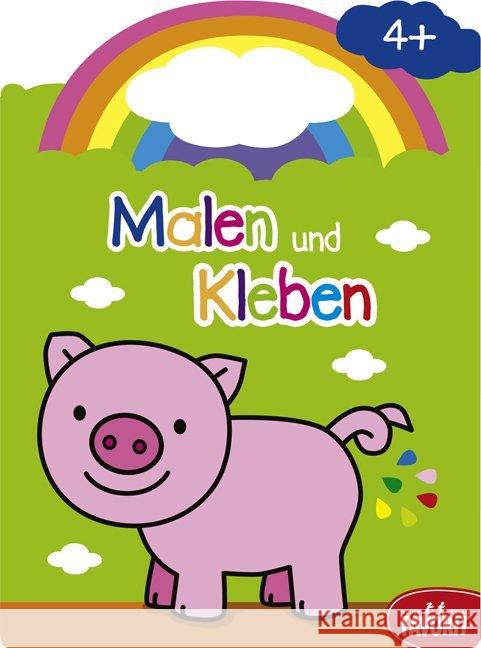 Malen und Kleben - Schwein  9783849440206 Neuer Favorit Verlag - książka