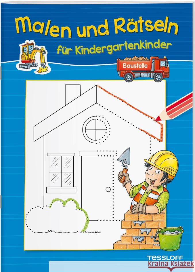 Malen und Rätseln für Kindergartenkinder. Baustelle  9783788644727 Tessloff Verlag Ragnar Tessloff GmbH & Co. KG - książka