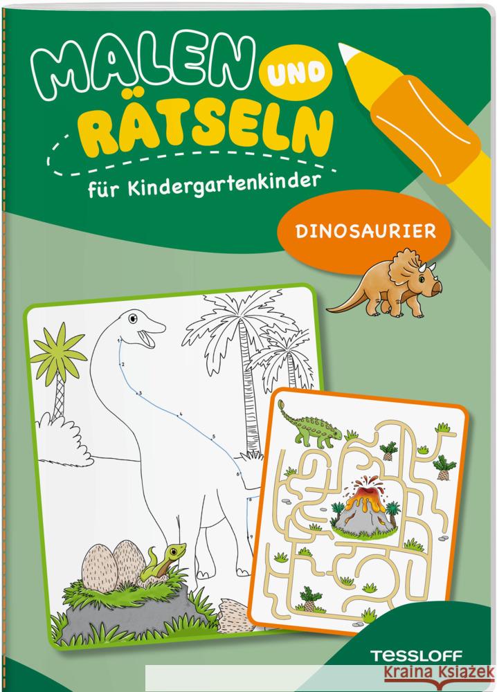 Malen und Rätseln für Kindergartenkinder. Dinosaurier  9783788647537 Tessloff Verlag Ragnar Tessloff GmbH & Co. KG - książka