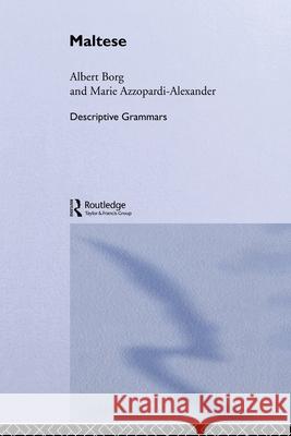 Maltese Marie Azzopardi-Alexander Albert Borg 9780415657150 Routledge - książka