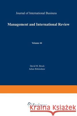 Management and International Review  9783409125444 Gabler - książka