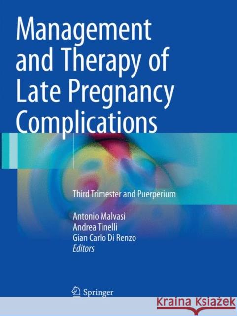 Management and Therapy of Late Pregnancy Complications: Third Trimester and Puerperium Malvasi, Antonio 9783319840055 Springer - książka