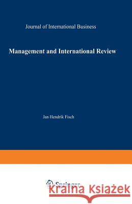 Management International Review Fisch, Jan Hendrik 9783409127196 Gabler - książka