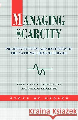 Managing Scarcity KLEIN 9780335194469 Open University Press - książka