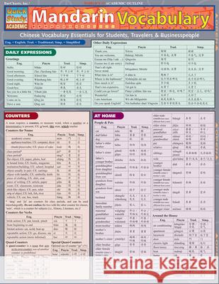 Mandarin Vocabulary Lisa Drucker Barcharts                                Joe Hauer 9781423204213 Barcharts - książka