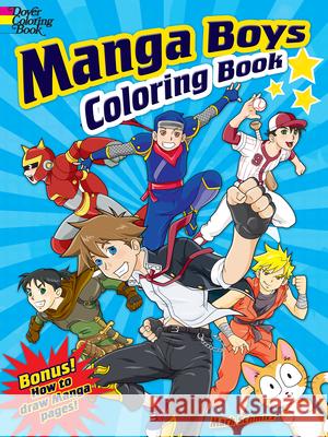 Manga Boys Coloring Book Mark Schmitz 9780486497105  - książka