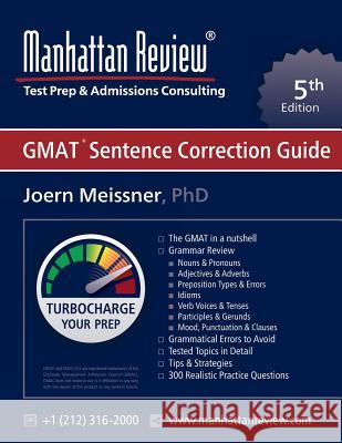 Manhattan Review GMAT Sentence Correction Guide [5th Edition] Joern Meissner   9781629260228 Manhattan Review, Inc. - książka