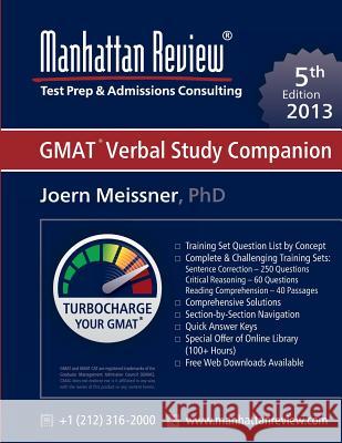 Manhattan Review GMAT Verbal Study Companion [5th Edition] Joern Meissner Manhattan Review 9781629260167 Manhattan Review, Inc. - książka