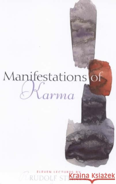 Manifestations of Karma Rudolf Steiner 9781855840584 Rudolf Steiner Press - książka