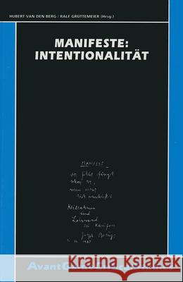 Manifeste: Intentionalität  9789042003187 Brill (JL) - książka