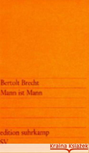 Mann ist Mann Bertolt Brecht 9783518102596 Suhrkamp Verlag - książka