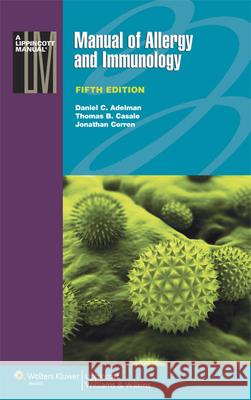 Manual of Allergy and Immunology Daniel Adelman 9781451120516  - książka