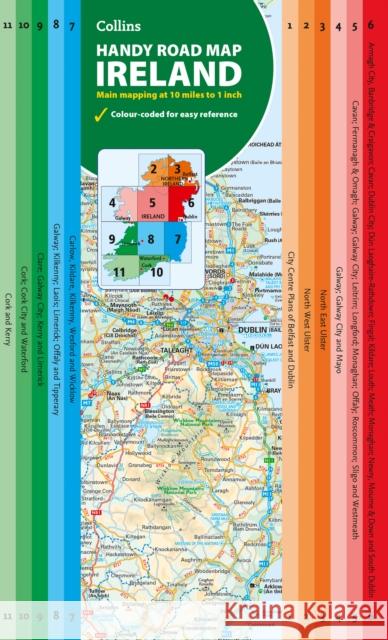 Map of Ireland Handy: Ideal for Route Planning Collins Maps 9780008787479 HarperCollins Publishers - książka