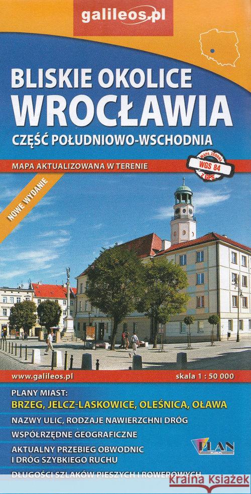 Mapa - Bliskie okolice Wrocławia cz. połud-wsch.  9788361092964 Lider Serwis - książka