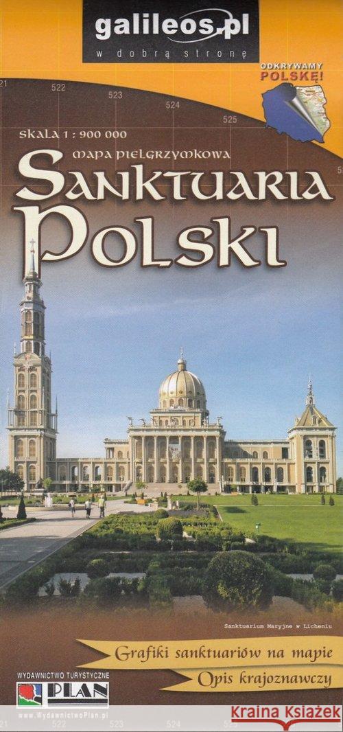 Mapa - Sanktuaria Polski 1:900 000 w.2018  9788378684572 Plan - książka