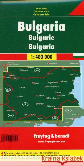 Mapa samochodowa - Bułgaria 1:400 000  9783707903225 FREYTAG-BERNDT - książka