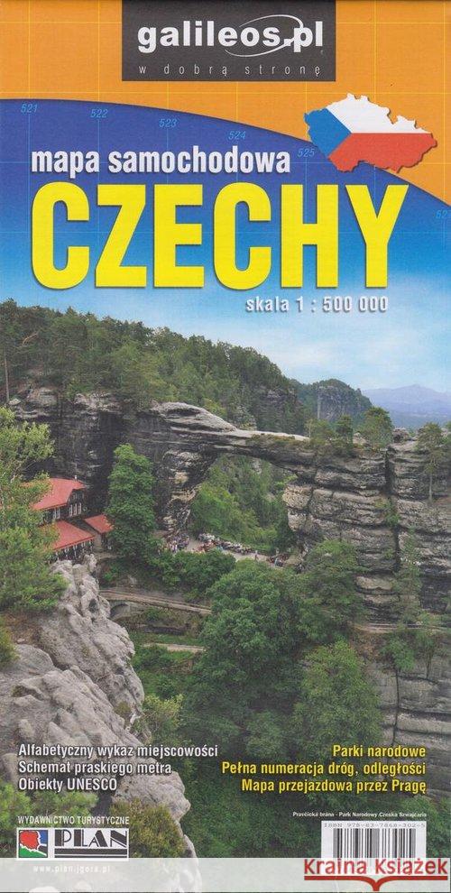 Mapa samochodowa - Czechy 1:500 000  9788378683025 Lider Serwis - książka
