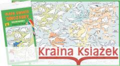 Mapa świata. Dinozaury. Kolorowanka XL - kolor praca zbiorowa 9788367393126 Wydawnictwo Jako - książka