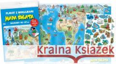 Mapa świata. Plakat z naklejkami Praca Zbiorowa 9788367393454 Wydawnictwo Jako - książka