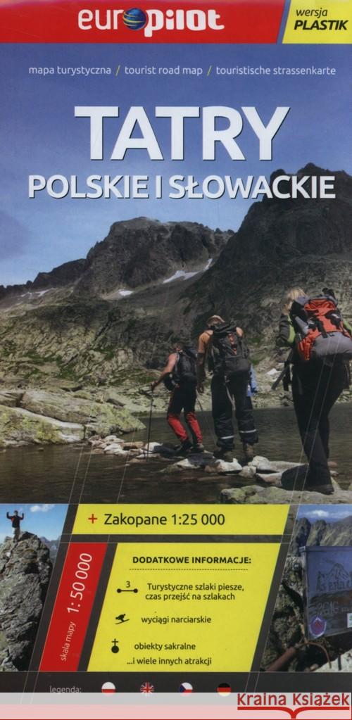 Mapa tur. - Tatry polskie i słowackie plastik  9788374758284 Euro Pilot - książka