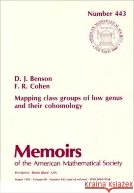 Mapping Class Groups Of Low Genus And Their Cohomology D. J. Benson F. R. Cohen 9780821825068 AMERICAN MATHEMATICAL SOCIETY - książka