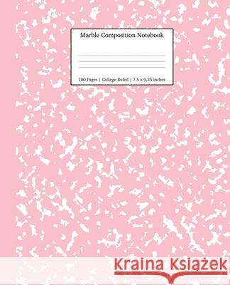 Marble Composition Notebook College Ruled: Pink Marble Notebooks, School Supplies, Notebooks for School Young Dreamers Press 9781989790625 Young Dreamers Press - książka