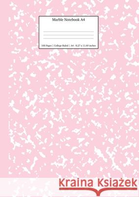 Marble Notebook A4: Pastel Pink College Ruled Journal Young Dreamers Press 9781989790557 Young Dreamers Press - książka