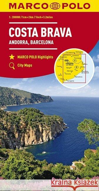 MARCO POLO Karte Costa Brava, Andorra, Perpignan, Barcelona 1:200 000  9783829739948 Mairdumont - książka