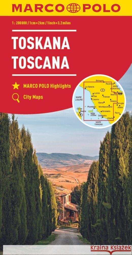 MARCO POLO Regionalkarte Italien 07 Toskana 1:200.000  9783575016560 Mairdumont - książka