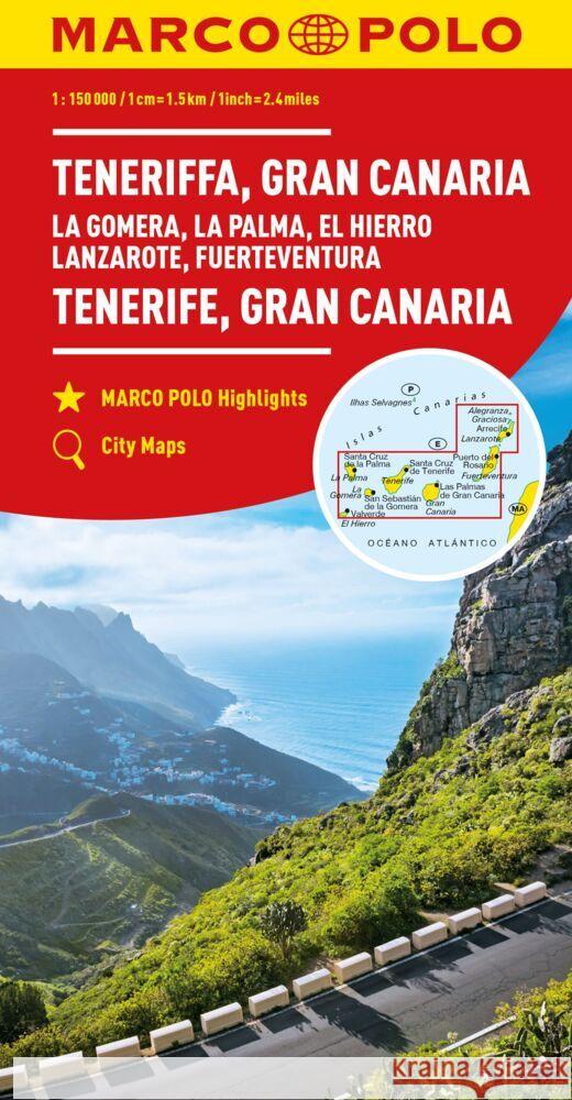 MARCO POLO Regionalkarte Teneriffa, Gran Canaria 1:150.000  9783575016164 Mairdumont - książka