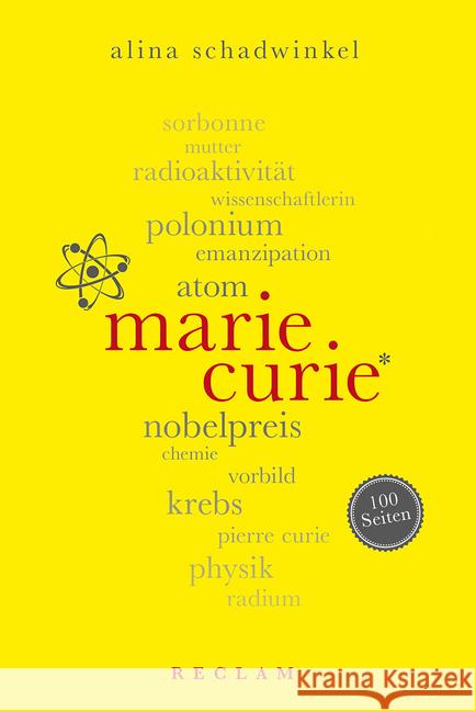 Marie Curie Schadwinkel, Alina 9783150204283 Reclam, Ditzingen - książka