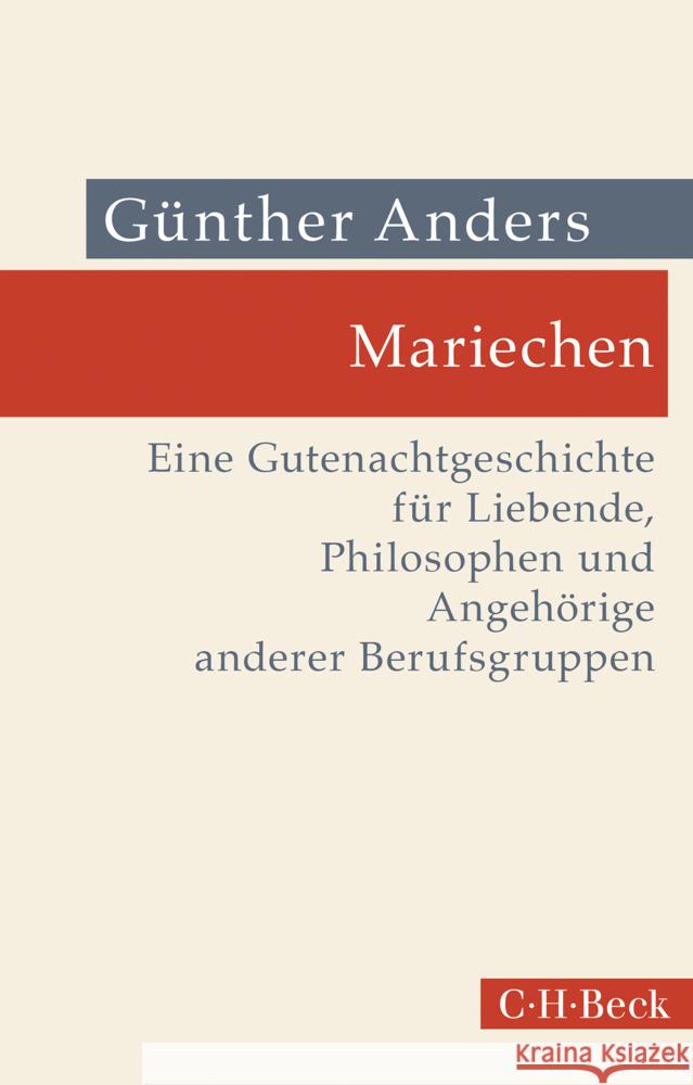 Mariechen Anders, Günther 9783406782220 Beck - książka