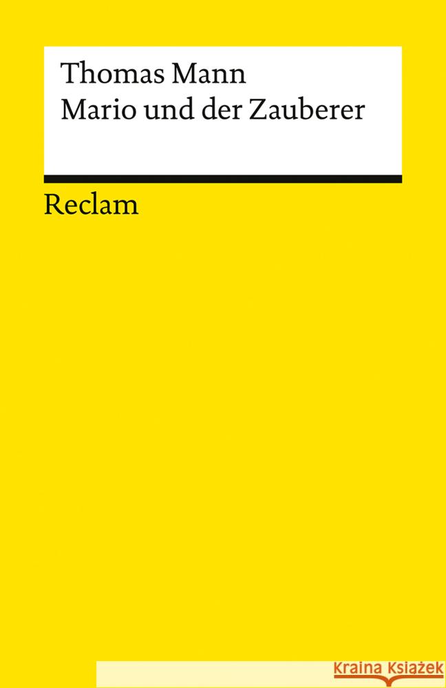 Mario und der Zauberer Mann, Thomas 9783150147047 Reclam, Ditzingen - książka