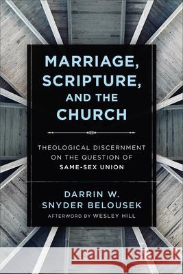 Marriage, Scripture, and the Church Belousek, Darrin W. Snyder 9781540964403 Baker Academic - książka