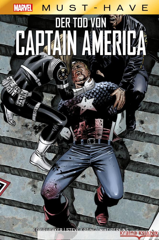 Marvel Must-Have: Der Tod von Captain America Brubaker, Ed, Epting, Steve, Perkins, Mike 9783741623615 Panini Manga und Comic - książka