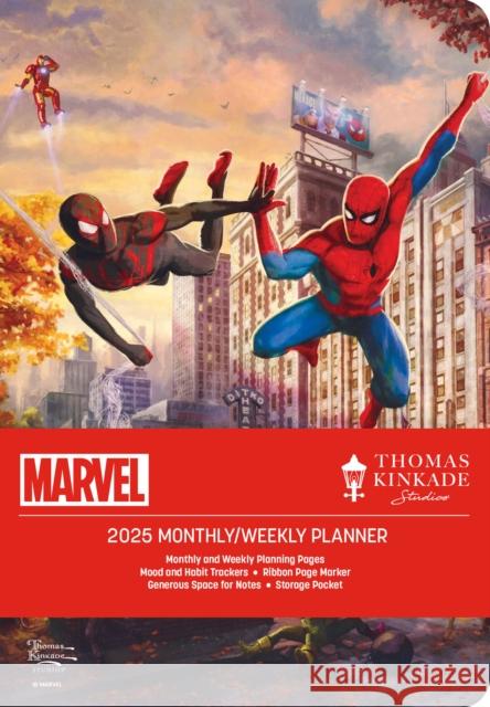 Marvel's Spider-Man and Friends: The Ultimate Alliance by Thomas Kinkade Studios 12-Month 2025 Monthly/Weekly Planner Calendar Thomas Kinkade Studios 9781524893248 Andrews McMeel Publishing - książka