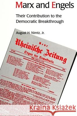 Marx and Engels: Their Contribution to the Democratic Breakthrough August H. Nimtz 9780791444900 State University of New York Press - książka