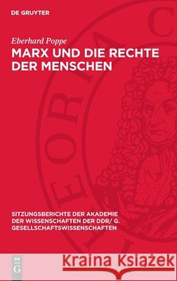 Marx Und Die Rechte Der Menschen Eberhard Poppe 9783112737361 de Gruyter - książka